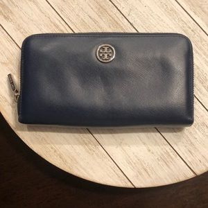 Tory Burch Navy Continental Wallet